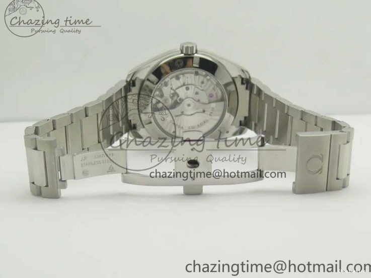 0421 FlexibleFit Aqua Terra 150M SS VSF 1:1 Best Edition Black Wave Textured Dial RG Hand on SS Bracelet A8500 Super Clone 8032